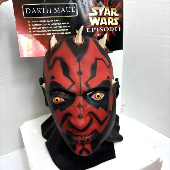 Darth Maul Latex Mask Official Star Wars episode 1 Rubie’s #2541 NWT NOS - Picture 2 of 14
